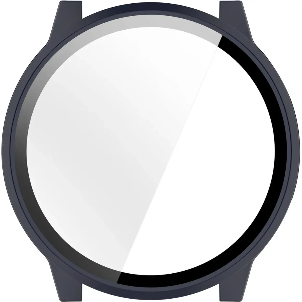 Etui ze szkłem do zegarka Bizon Case+Glass Watch do Garmin Venu 4 45mm ciemnoniebieskie