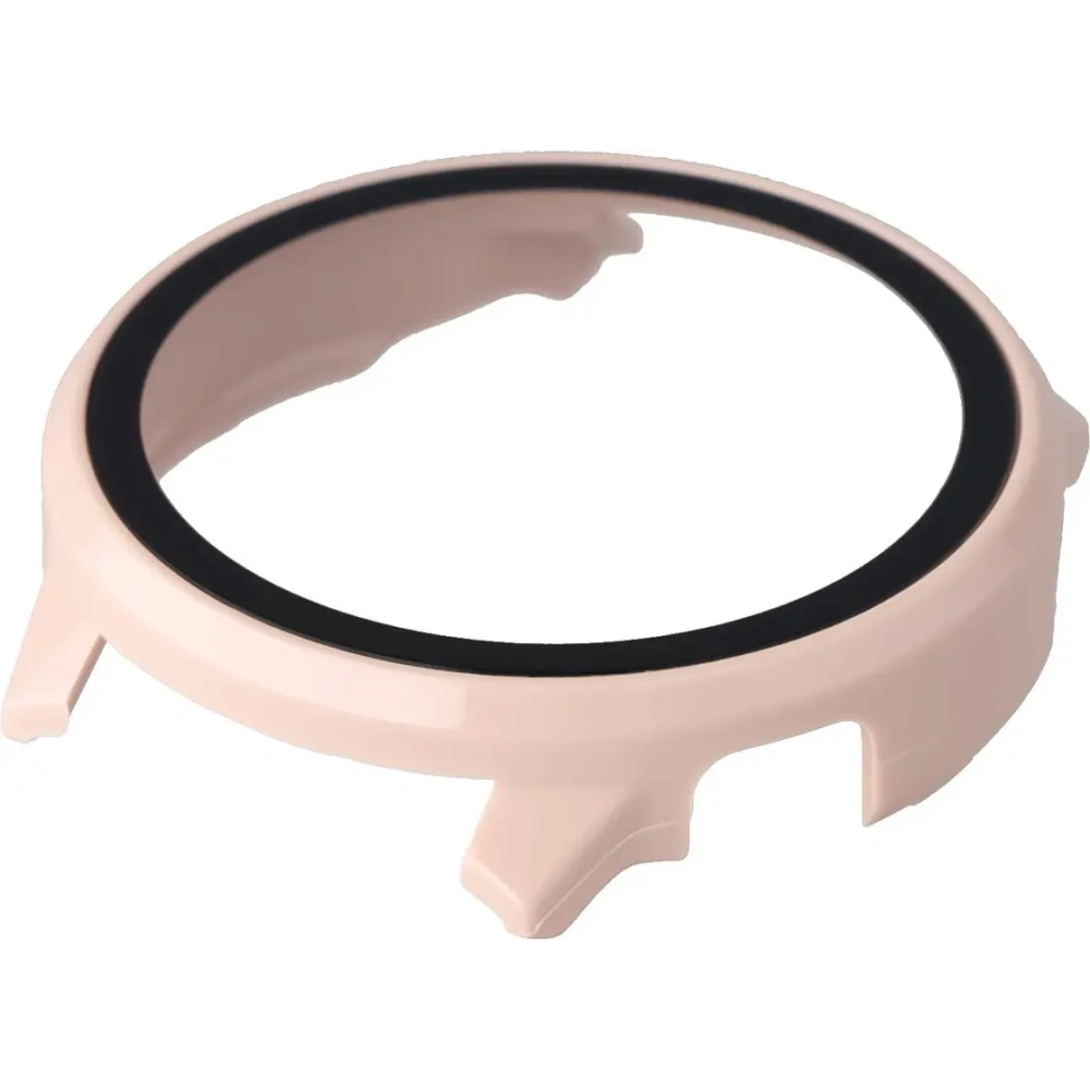 Etui ze szkłem do zegarka Bizon Case+Glass Watch do Garmin Venu 4 45mm różowe