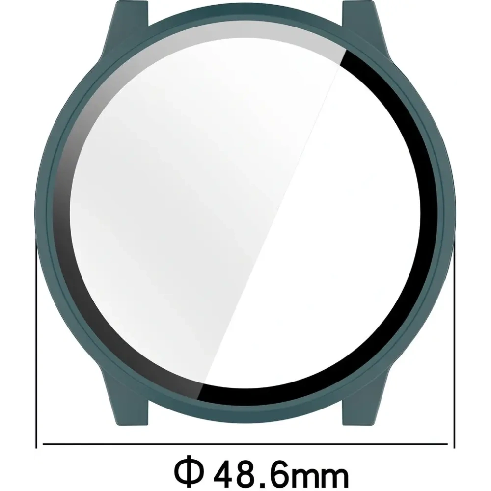 Etui ze szkłem do zegarka Bizon Case+Glass Watch do Garmin Venu 4 45mm zielone