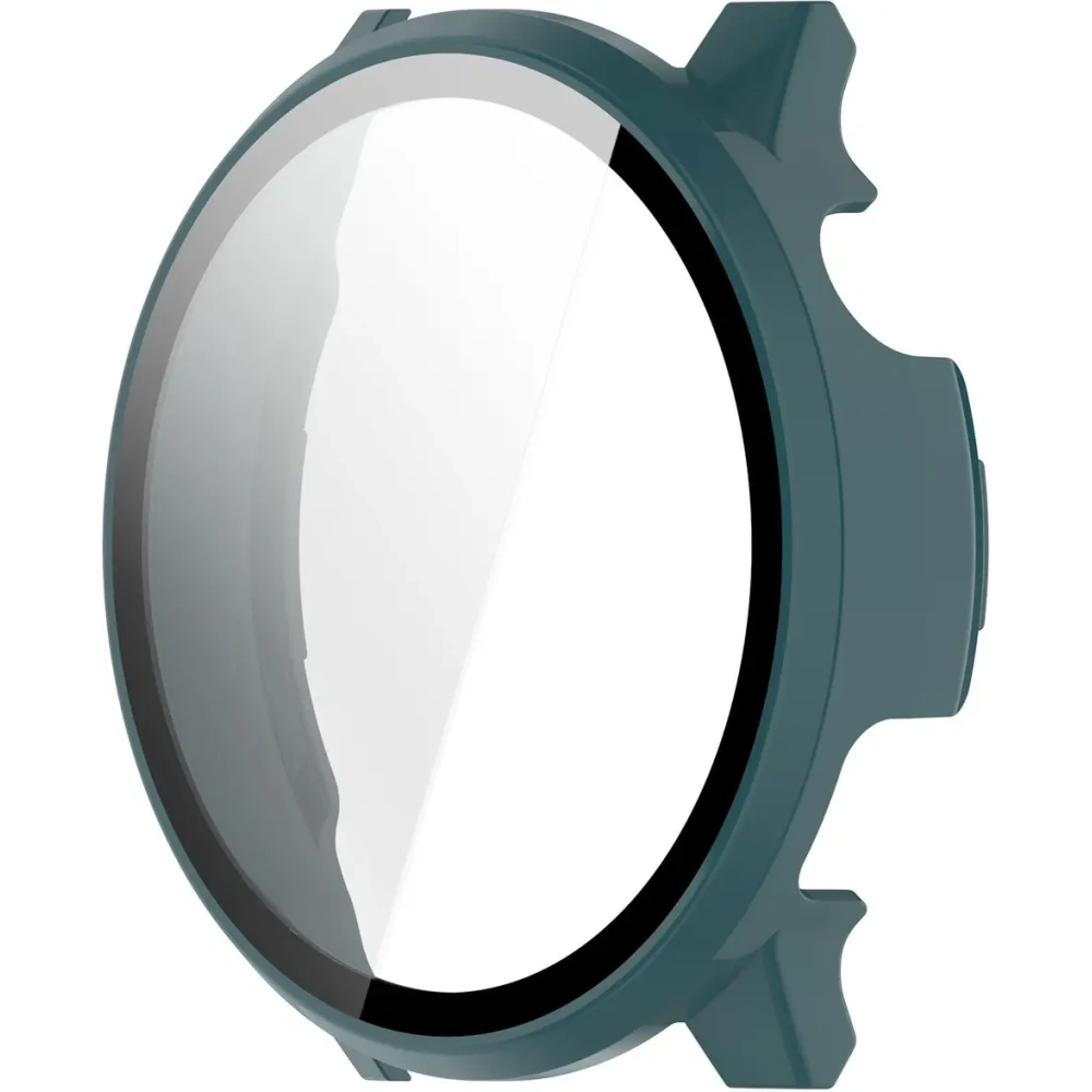 Etui ze szkłem do zegarka Bizon Case+Glass Watch do Garmin Venu 4 45mm zielone