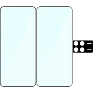2x Szkło + szybka na aparat Bizon Edge Pack do Xiaomi POCO F6 Pro