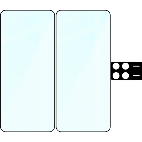 2x Szkło + szybka na aparat Bizon Edge Pack do Xiaomi POCO F6 Pro