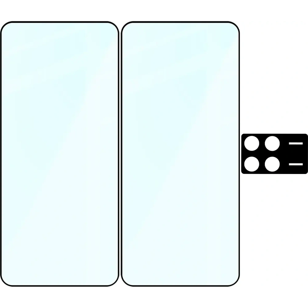 2x Szkło + szybka na aparat Bizon Edge Pack do Xiaomi POCO F6 Pro