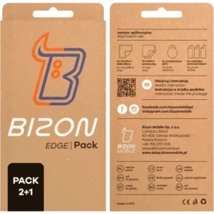 2x Szkło + szybka na aparat Bizon Edge Pack do Xiaomi POCO F6 Pro