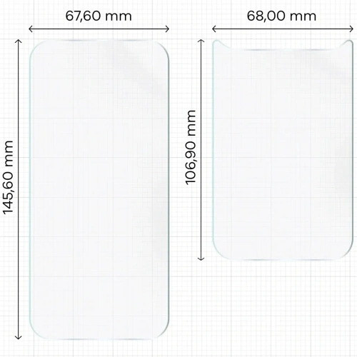 Folia hydrożelowa na tył i przód Bizon Glass Hydrogel Pack do Apple iPhone 17 Pro