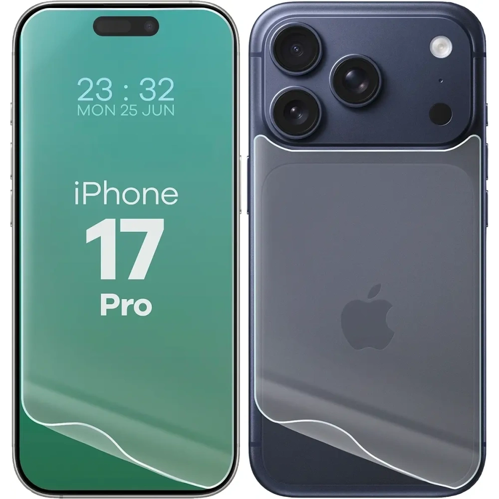 Folia hydrożelowa na tył i przód Bizon Glass Hydrogel Pack do Apple iPhone 17 Pro