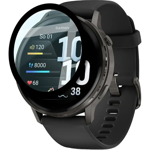 Szkło hybrydowe Bizon Glass Watch Edge Hybrid do Garmin Venu 4 41mm czarne