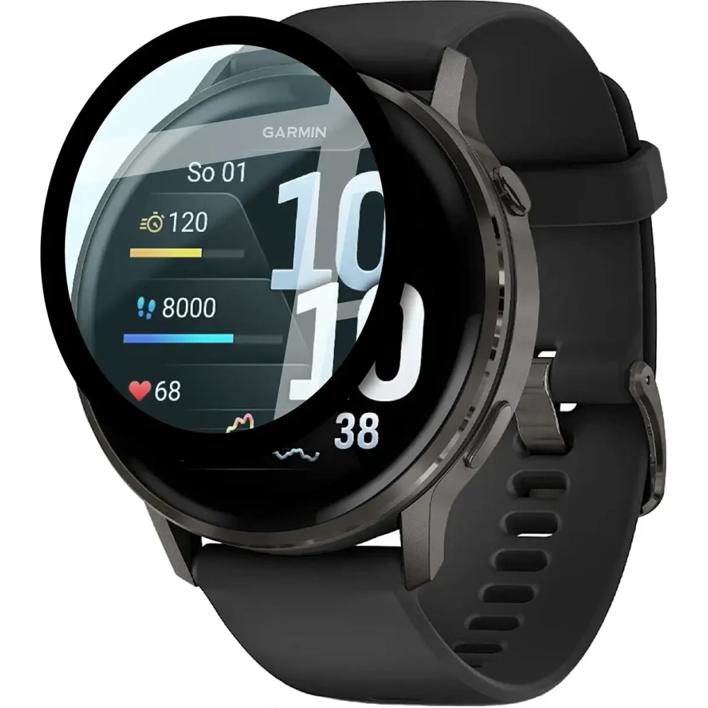 Szkło hybrydowe Bizon Glass Watch Edge Hybrid do Garmin Venu 4 41mm czarne