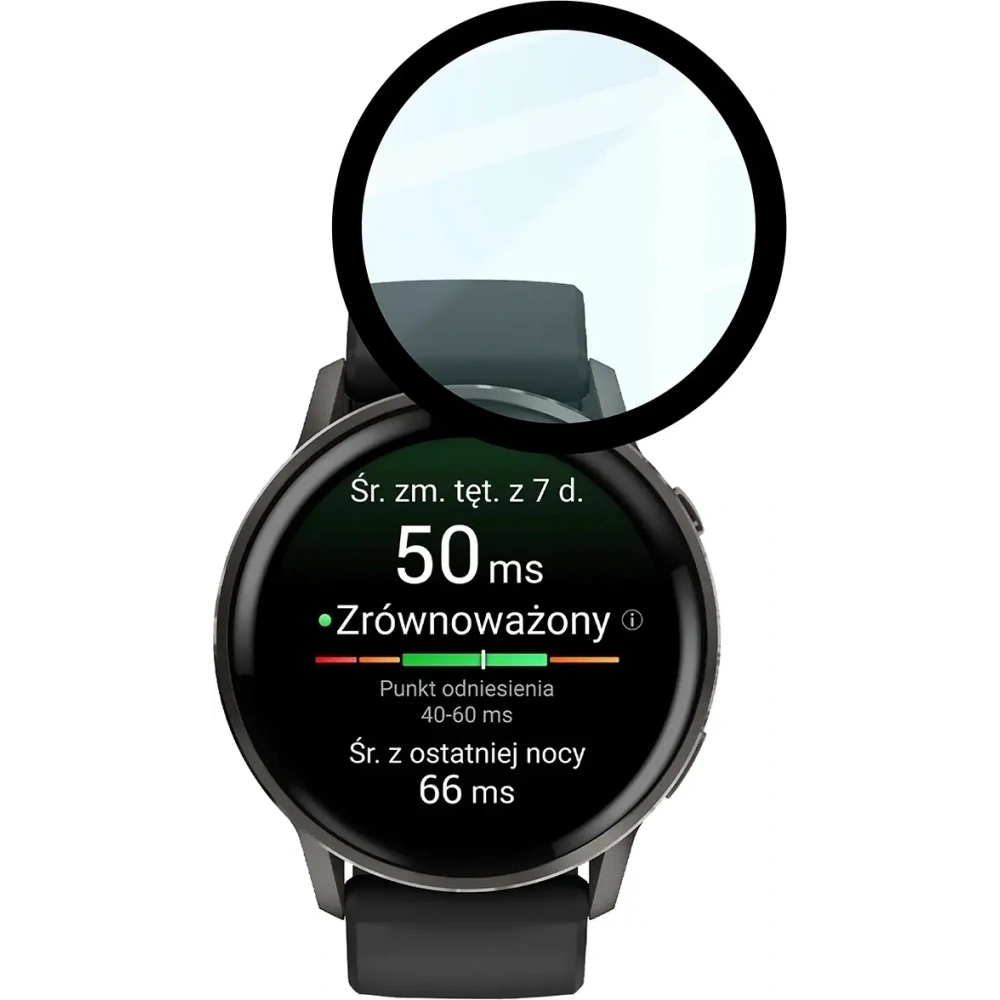 Szkło hybrydowe Bizon Glass Watch Edge Hybrid do Garmin Venu 4 41mm czarne