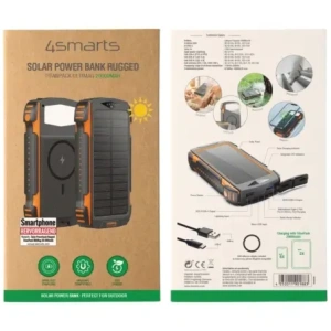 Powerbank solarny 4smarts TitanPack Rugged UltiMag 20000mAh black