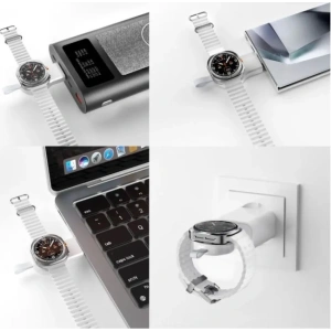 Stacja ładująca 4smarts Qi2 Trident z ładowarką do Galaxy Watch biały