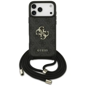 Etui Guess 4G Big Logo Cord Stap Crossbody do Apple iPhone 17 Pro Max czarny