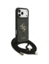 Etui Guess 4G Big Logo Cord Stap Crossbody do Apple iPhone 17 Pro Max czarny