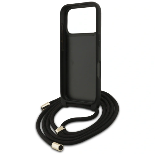 Etui Guess 4G Big Logo Cord Stap Crossbody do Apple iPhone 17 Pro Max czarny