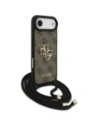 Etui Guess 4G Big Logo Cord Stap Crossbody do Apple iPhone Air brązowy