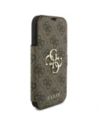 Etui Guess Book 4G Metal Logo do Apple iPhone 17 Pro brązowy