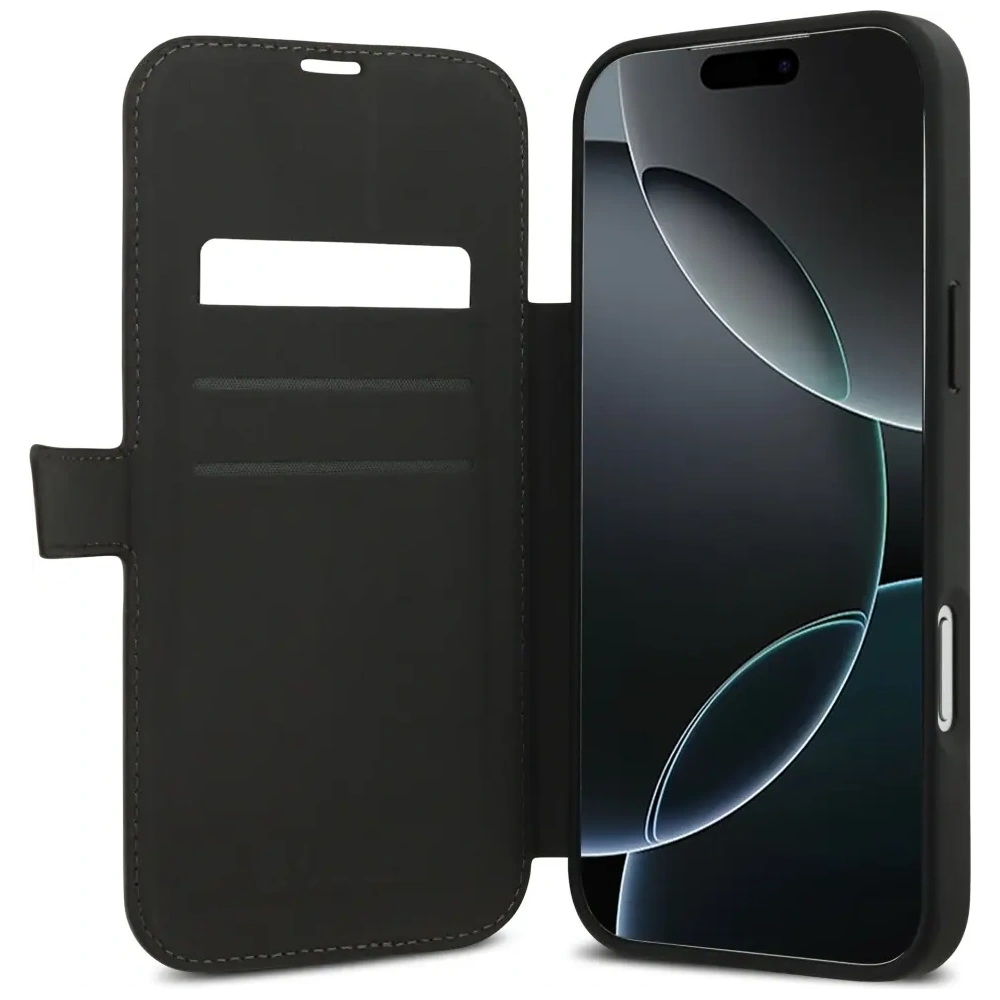 Etui Guess Book 4G Metal Logo do Apple iPhone 17 Pro Max brązowy