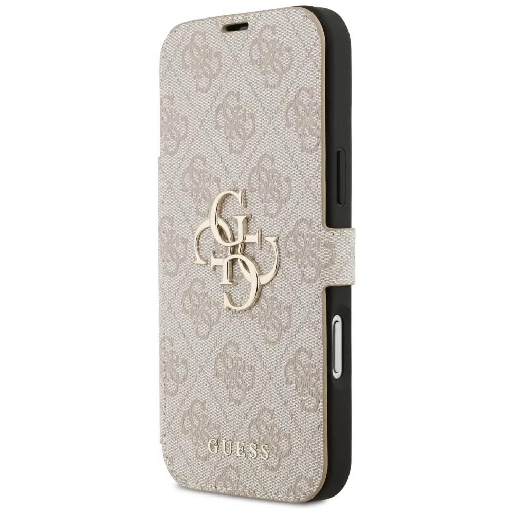 Etui Guess Book 4G Metal Logo do Apple iPhone 17 Pro Max różowy