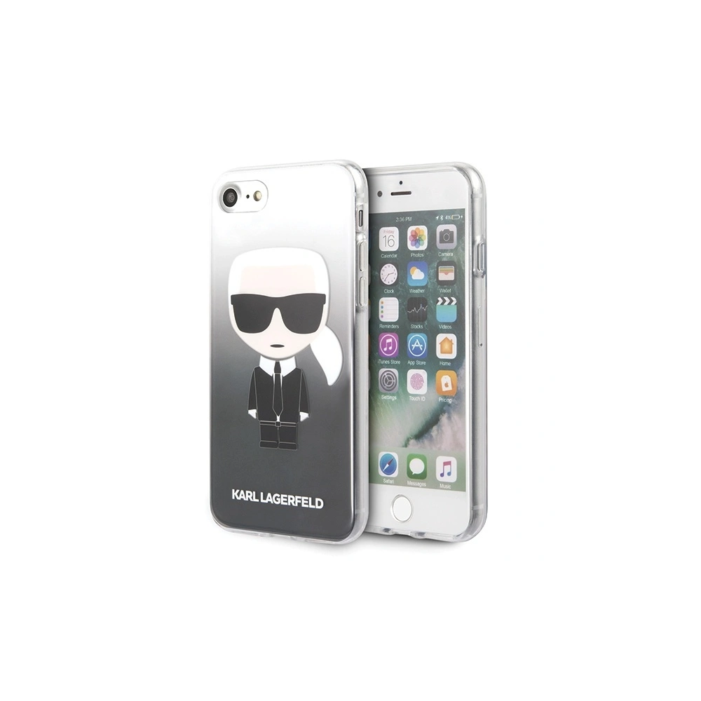 Etui Karl Lagerfeld KLHCI8TRDFKBK Apple iPhone SE 2022/SE 2020/8/7 czarny/black Gradient Ikonik Karl