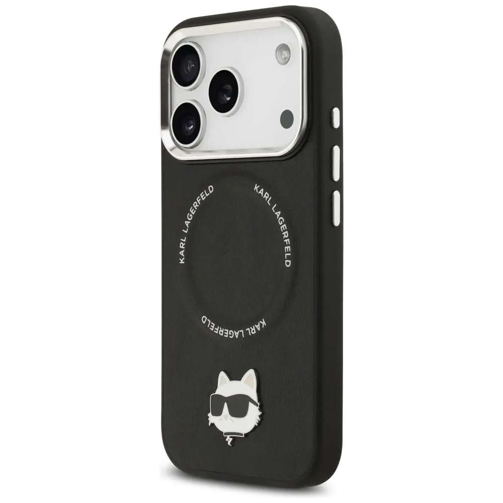 Etui Karl Lagerfeld Choupette Pin MagSafe do Apple iPhone 17 Pro czarny