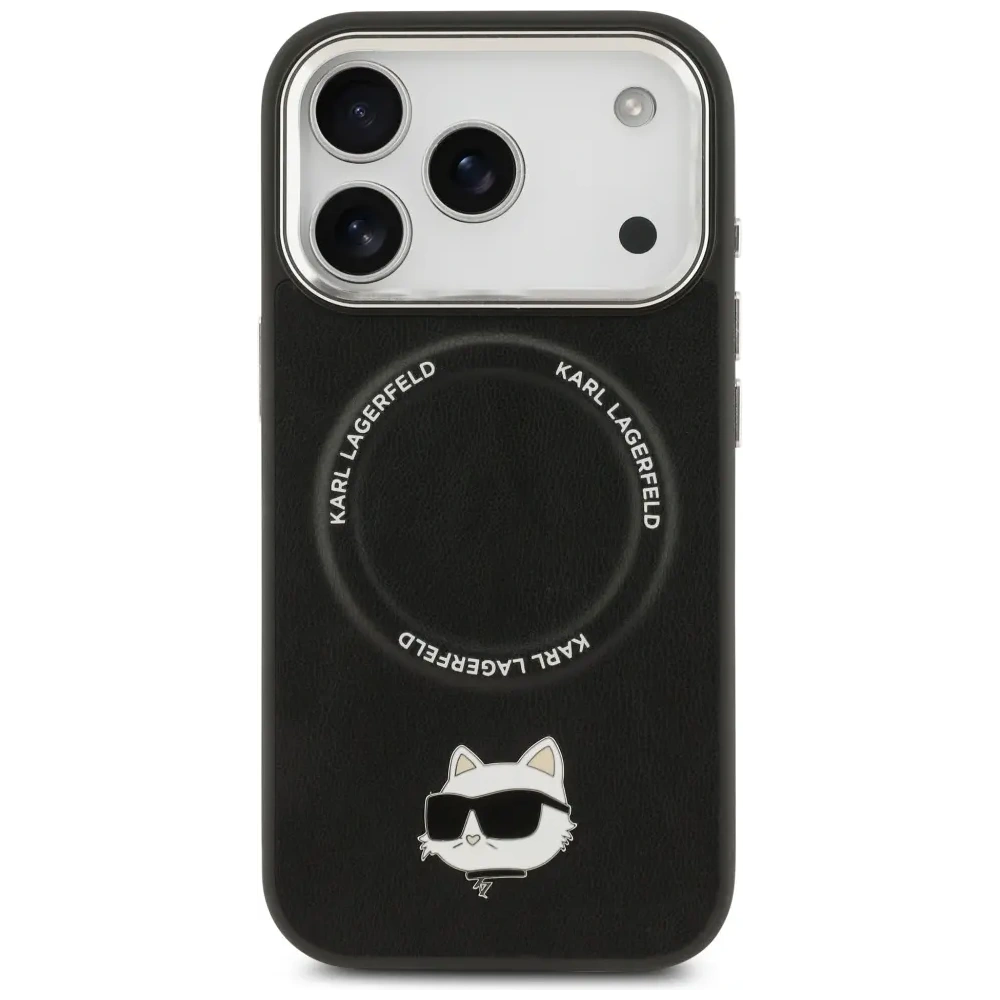 Etui Karl Lagerfeld Choupette Pin MagSafe do Apple iPhone 17 Pro czarny