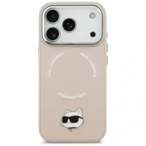 Etui Karl Lagerfeld Choupette Pin MagSafe do Apple iPhone 17 Pro Max różowy