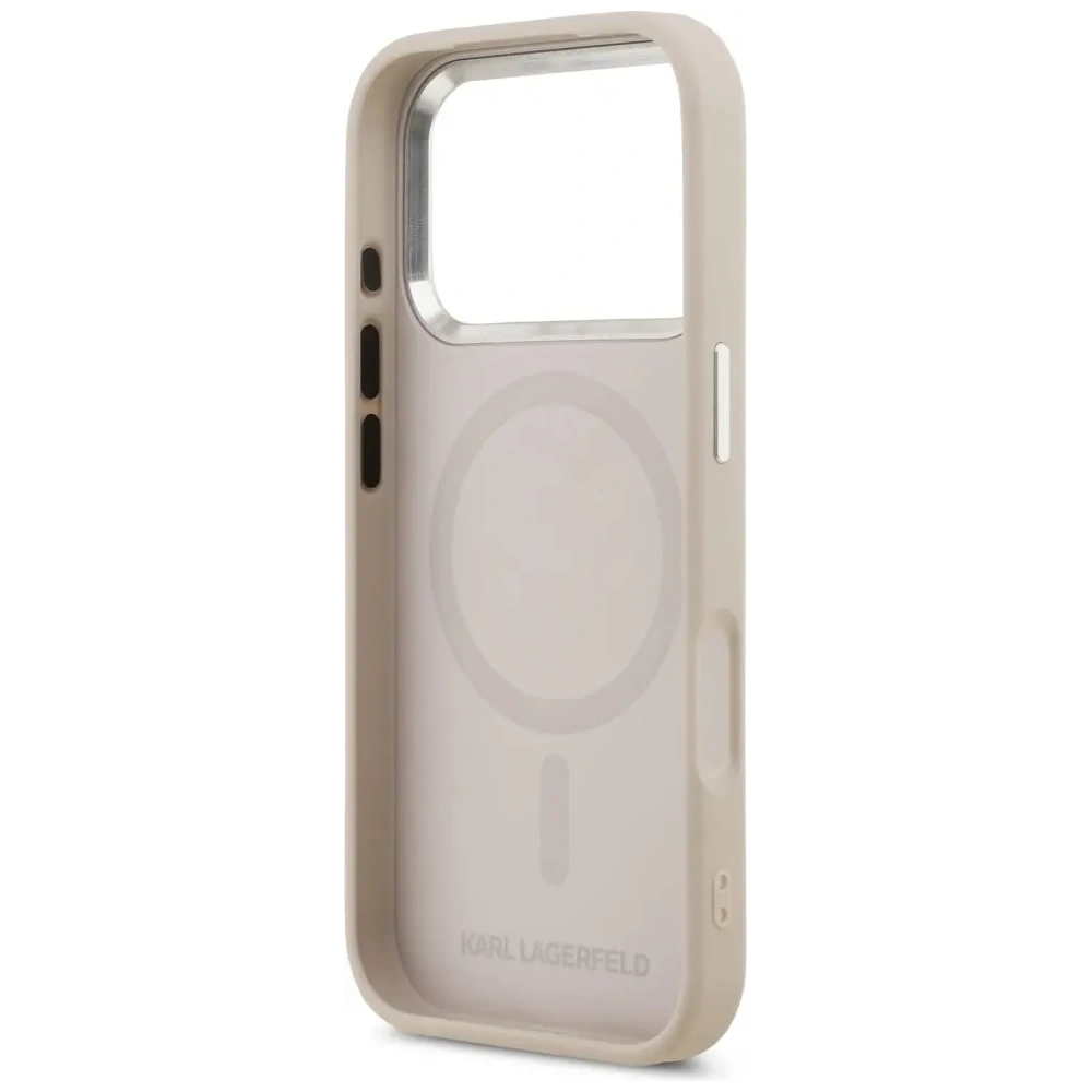 Etui Karl Lagerfeld Choupette Pin MagSafe do Apple iPhone 17 Pro Max różowy