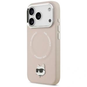 Etui Karl Lagerfeld Choupette Pin MagSafe do Apple iPhone 17 Pro różowy