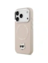 Etui Karl Lagerfeld Choupette Pin MagSafe do Apple iPhone 17 Pro różowy