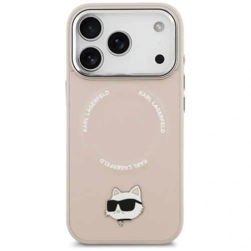 Etui Karl Lagerfeld Choupette Pin MagSafe do Apple iPhone 17 Pro różowy