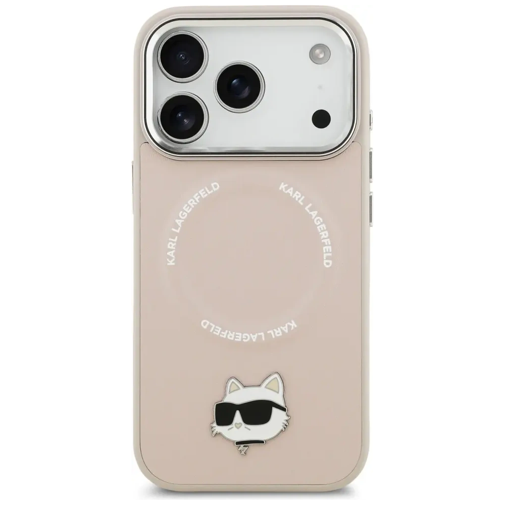 Etui Karl Lagerfeld Choupette Pin MagSafe do Apple iPhone 17 Pro różowy
