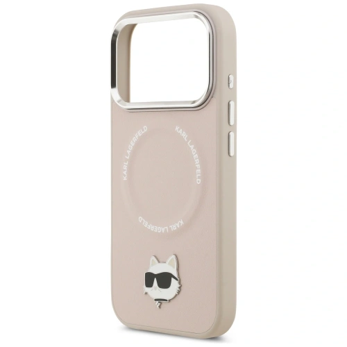 Etui Karl Lagerfeld Choupette Pin MagSafe do Apple iPhone 17 Pro różowy