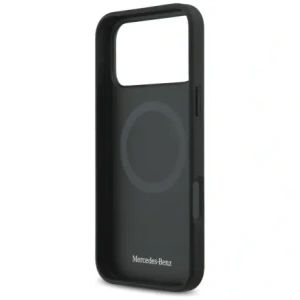Etui Mercedes Leather Large Laurel Leave MagSafe do Apple iPhone 17 Pro Max czarny