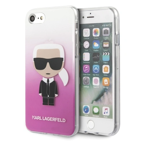 Kup Etui Karl Lagerfeld KLHCI8TRDFKPI Apple iPhone SE 2022/SE 2020/8/7 růžový/pink Gradient Ikonik Karl - KLD307PNK - {ean13} - Sklep Home Screen