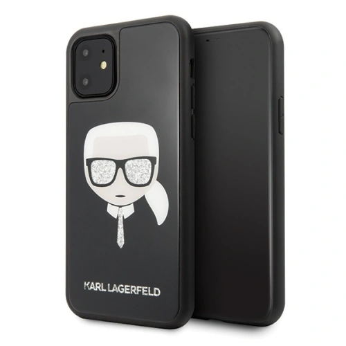 Kup Etui Karl Lagerfeld KLHCN61DLHBK Apple iPhone 11 negru/black Iconic Glitter Karl`s Head - KLD308BLK - {ean13} - Sklep Home Screen
