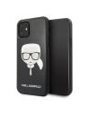 Karl Lagerfeld Apple Tasche KLHCN61DLHBK iPhone 11 schwarz/schwarz Iconic Glitter Karl`s Head