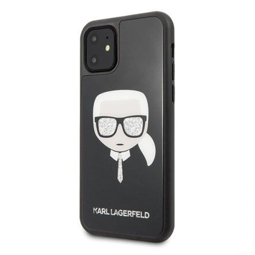 Kup Etui Karl Lagerfeld KLHCN61DLHBK Apple iPhone 11 negru/black Iconic Glitter Karl`s Head - KLD308BLK - {ean13} - Sklep Home Screen