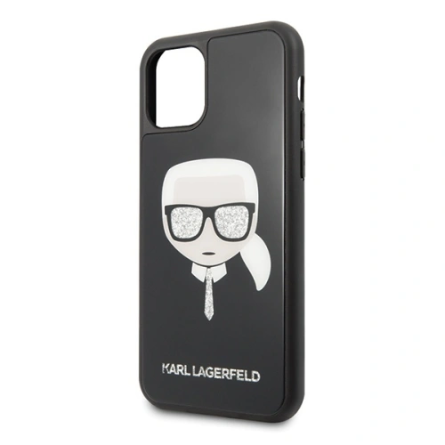 Kup Etui Karl Lagerfeld KLHCN61DLHBK Apple iPhone 11 negru/black Iconic Glitter Karl`s Head - KLD308BLK - {ean13} - Sklep Home Screen