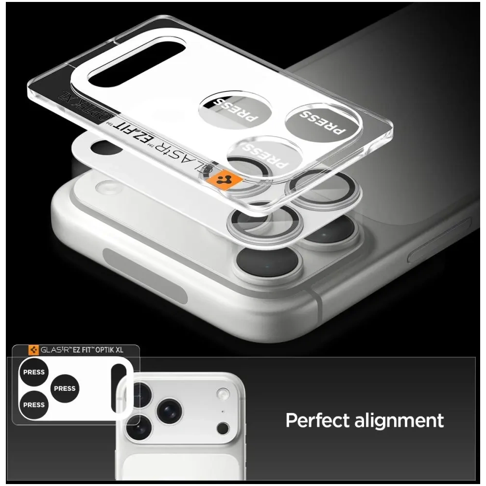 Osłona aparatu Spigen Optik Pro XL Glas.tr ez Fit Camera Protector do Apple iPhone 17 Pro Silver