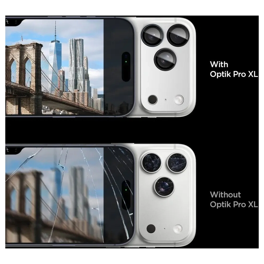 Osłona aparatu Spigen Optik Pro XL Glas.tr ez Fit Camera Protector do Apple iPhone 17 Pro Silver