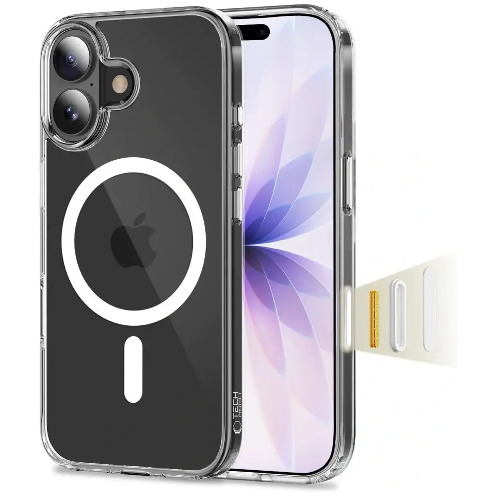 Etui Tech-Protect Flexair Hybrid CC MagSafe do Apple iPhone 17 Clear