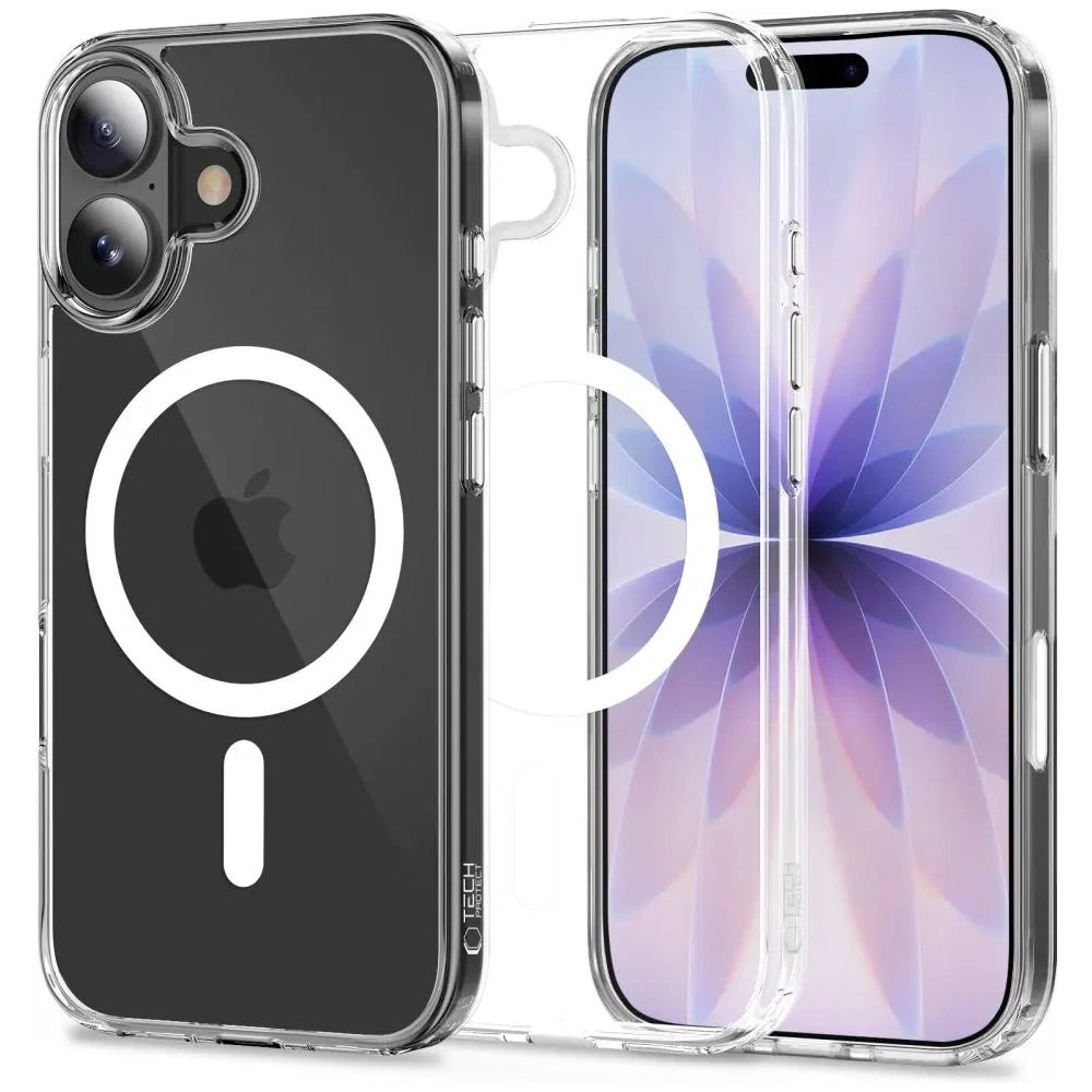 Etui Tech-Protect Flexair Hybrid CC MagSafe do Apple iPhone 17 Clear