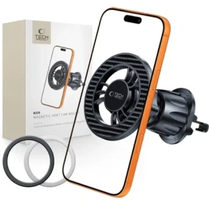 Magnetyczny uchwyt samochodowy do kratki nawiewu Tech-Protect N56 Magnetic MagSafe Vent Car Mount Carbon Black