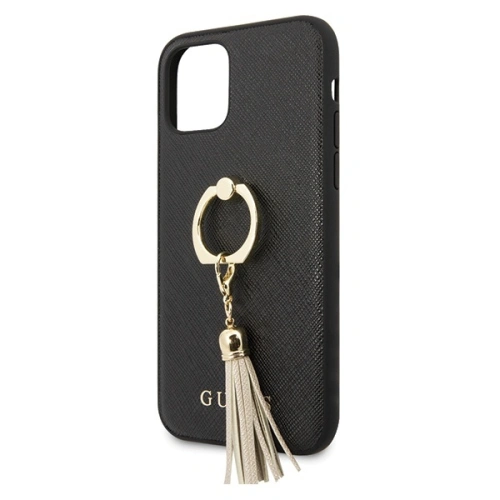 Kup Etui Guess GUHCN58RSSABK Apple iPhone 11 Pro czarny/black hard case Saffiano with ring stand - GUE557BLK - {ean13} - Sklep Home Screen