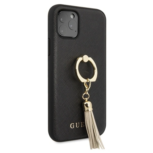 Kup Etui Guess GUHCN58RSSABK Apple iPhone 11 Pro czarny/black hard case Saffiano with ring stand - GUE557BLK - {ean13} - Sklep Home Screen