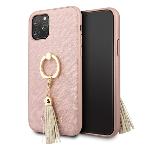 Kup Guess Apple Tasche GUHCN58RSSARG iPhone 11 Pro rosa/rosa Hartschalenetui Saffiano mit Ringständer - GUE558PNK - {ean13} - Sklep Home Screen