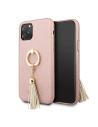 Etui Guess GUHCN58RSSARG Apple iPhone 11 Pro rózsaszín/pink kemény tok Saffiano gyűrűs állvánnyal