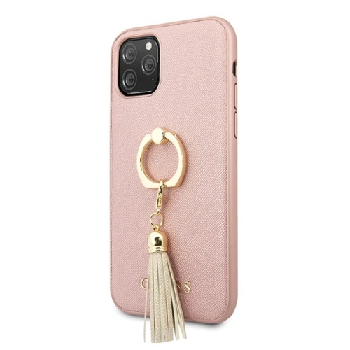 Kup Etui Guess GUHCN58RSSARG Apple iPhone 11 Pro różowy/pink hard case Saffiano with ring stand - GUE558PNK - {ean13} - Sklep Home Screen