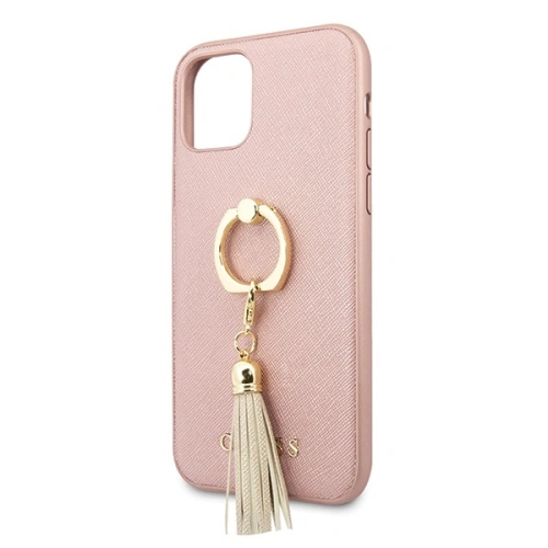 Kup Etui Guess GUHCN58RSSARG Apple iPhone 11 Pro różowy/pink hard case Saffiano with ring stand - GUE558PNK - {ean13} - Sklep Home Screen