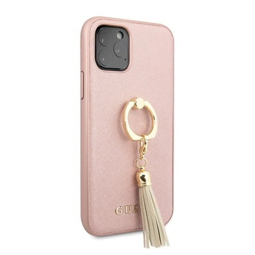 Kup Etui Guess GUHCN58RSSARG Apple iPhone 11 Pro różowy/pink hard case Saffiano with ring stand - GUE558PNK - {ean13} - Sklep Home Screen